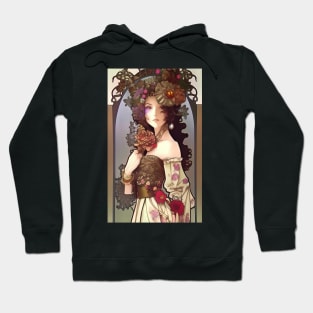 Cute Victorian Girl Floral Steampunk Hoodie